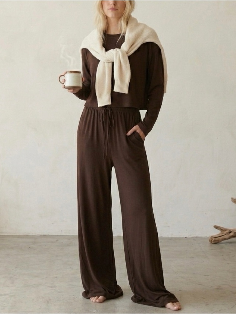 BumpSuit The High Rise Cloud Pant in Chocolate